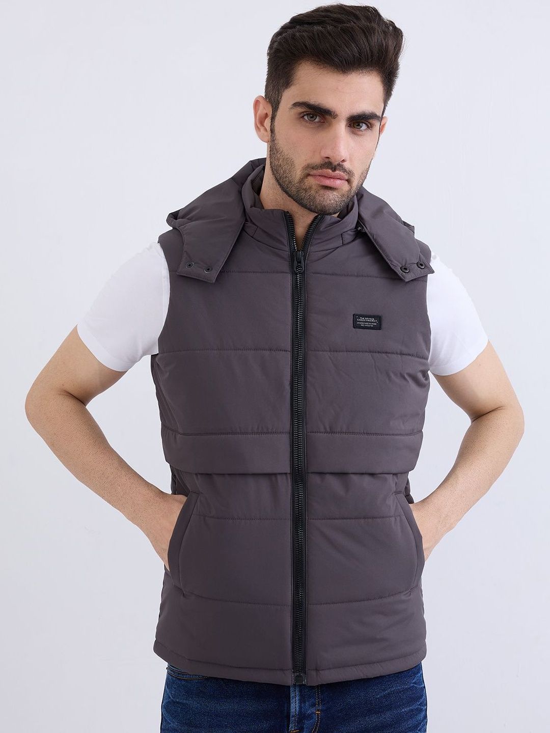 SPYKAR Men Grey Polyester Jackets