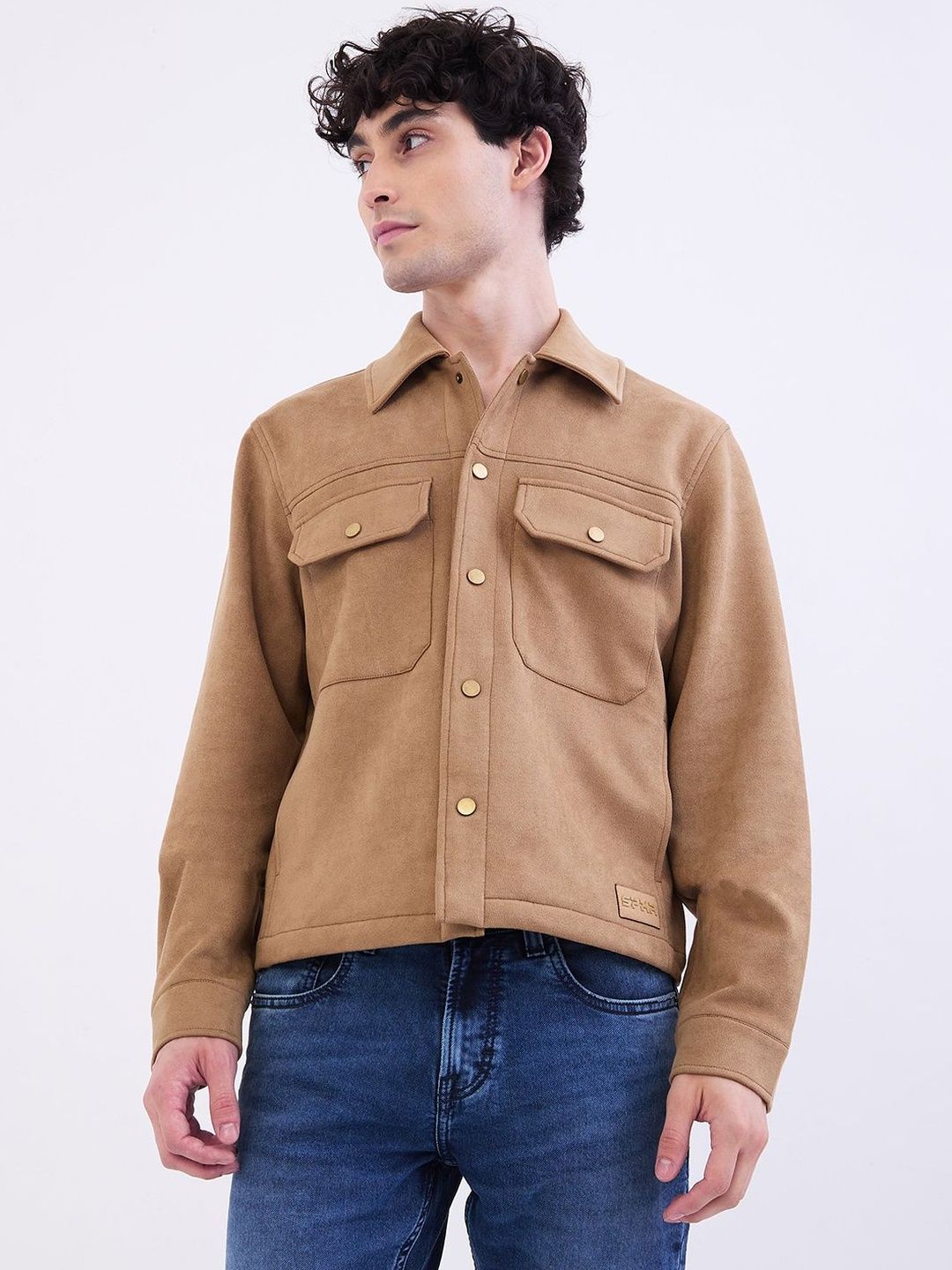 SPYKAR Men Brown Suede Jackets