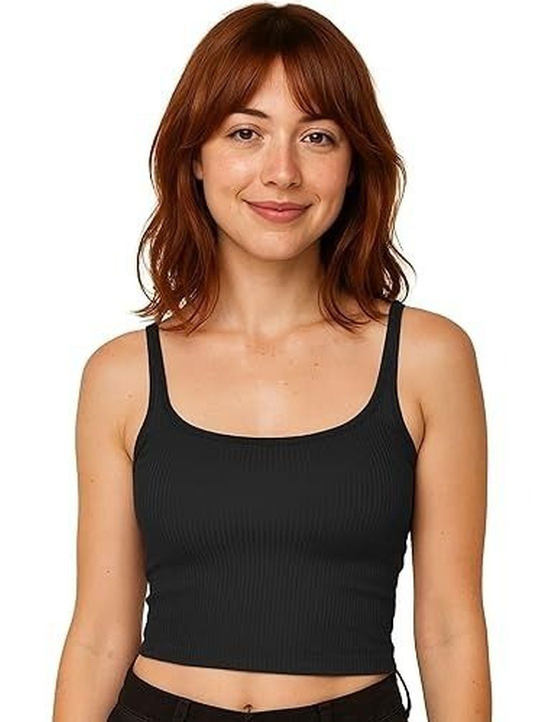 Eleg & Stilance Women Ribbed Knit Scoop Neck Camisole