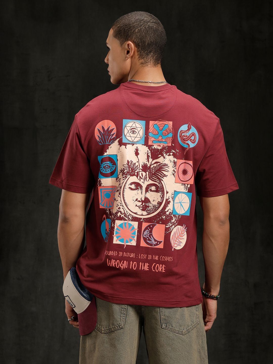 WROGN WROGN Graphic Printed Pure Cotton Oversized T-shirt
