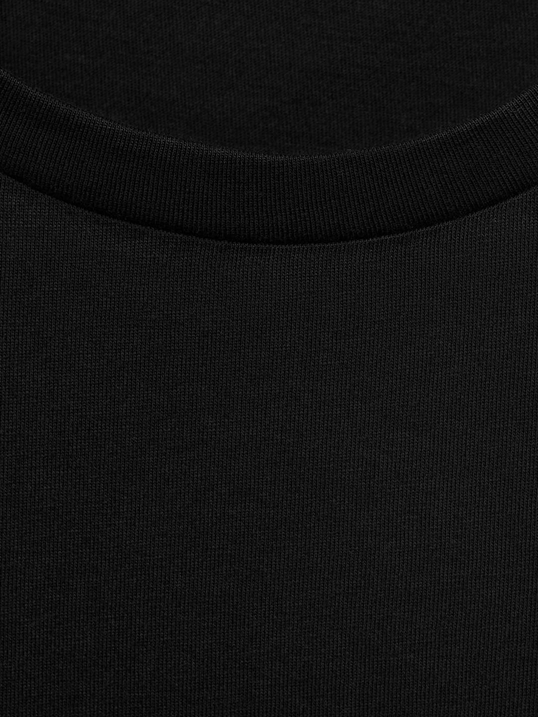 Drop-Shoulder Sleeves Relaxed Pure Cotton T-shirt