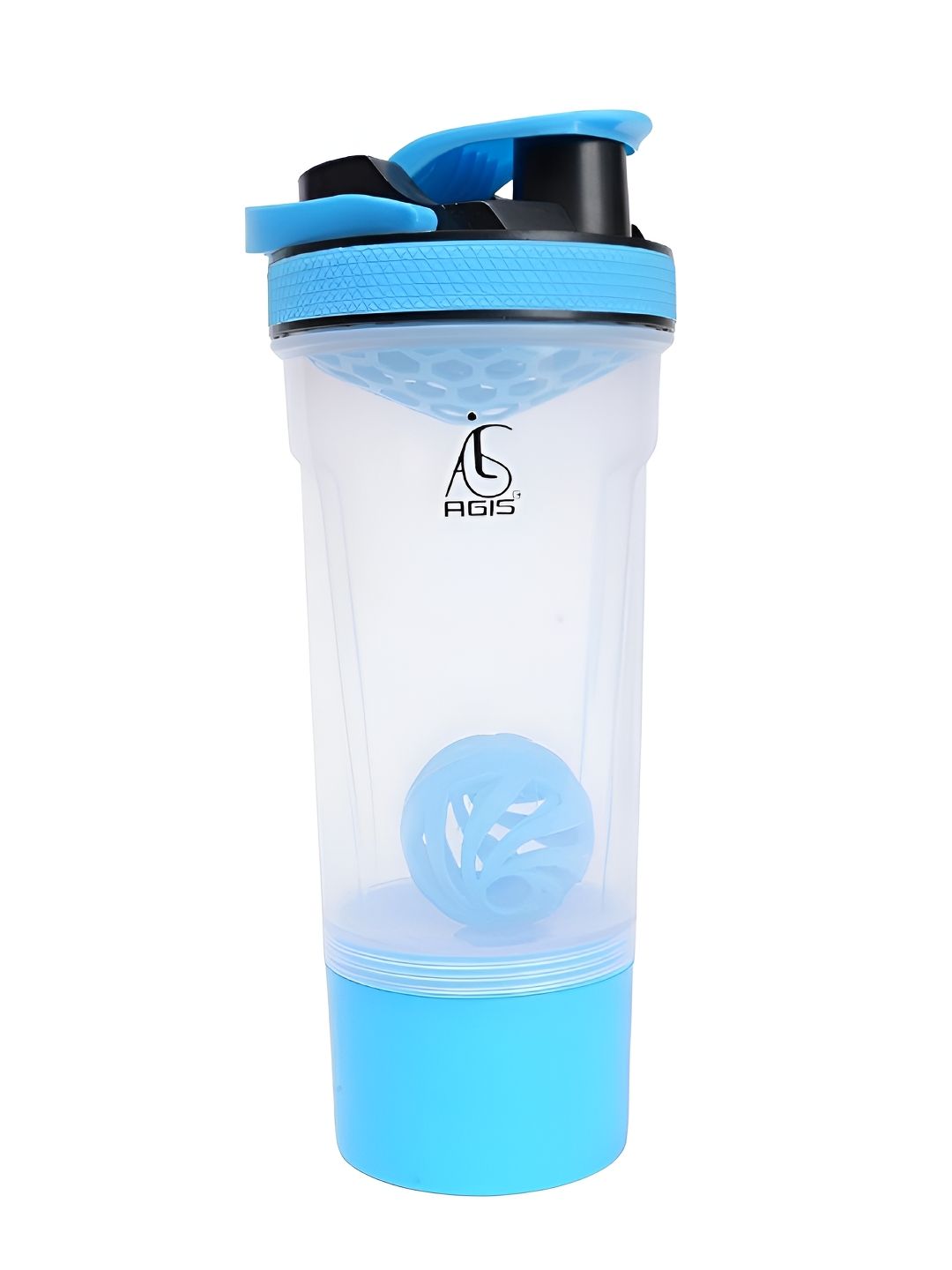 AGIS Blue & Transparent Plastic Printed Water Bottle-600 ml
