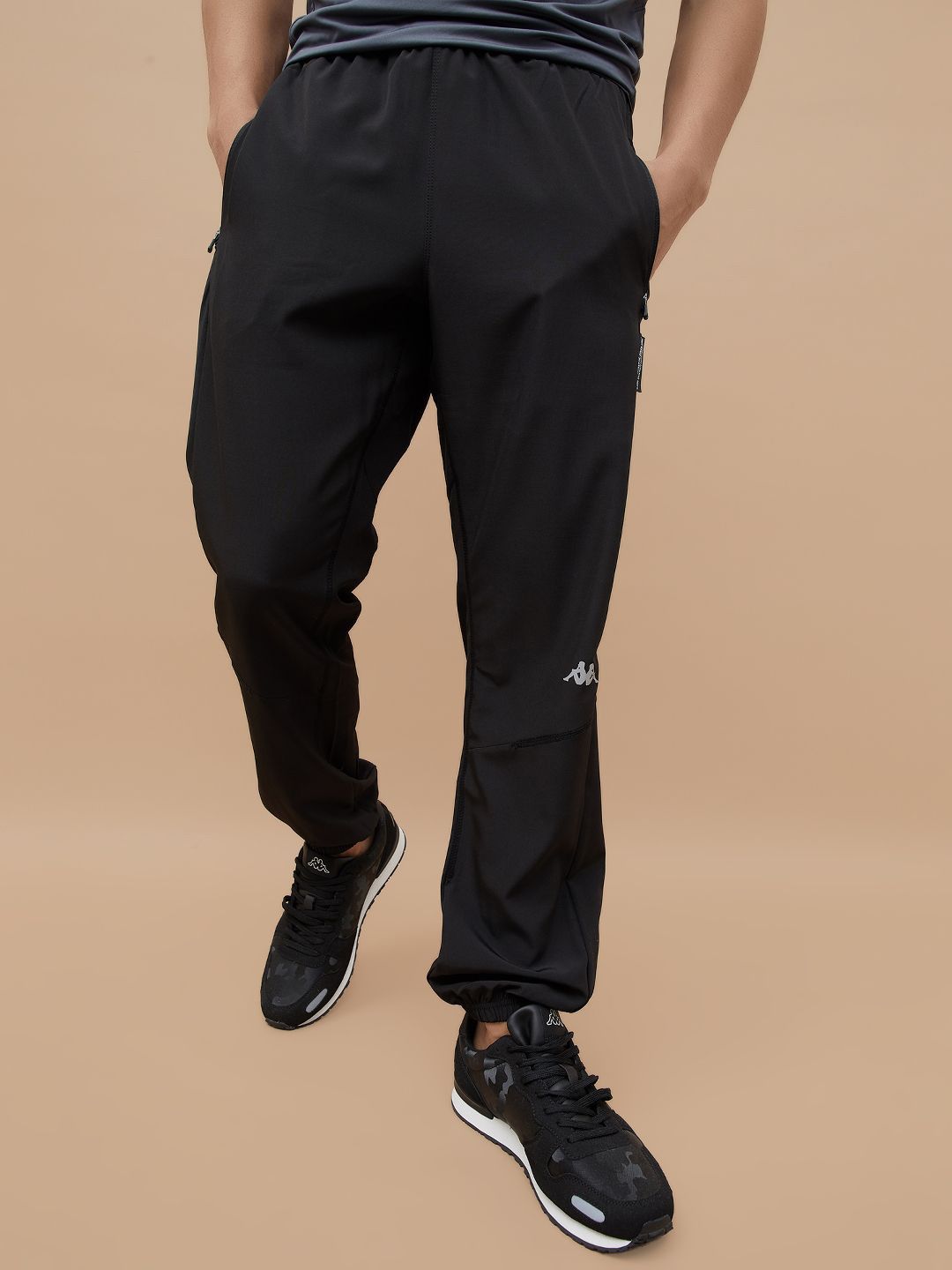 Kappa Men Mid-Rise Breathable Joggers Track Pants