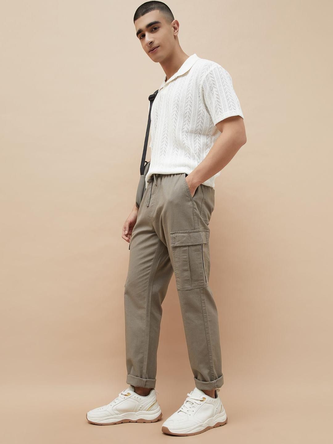 Fame Forever by Lifestyle Men Regular Fit Mid-Rise Cargos Trousers