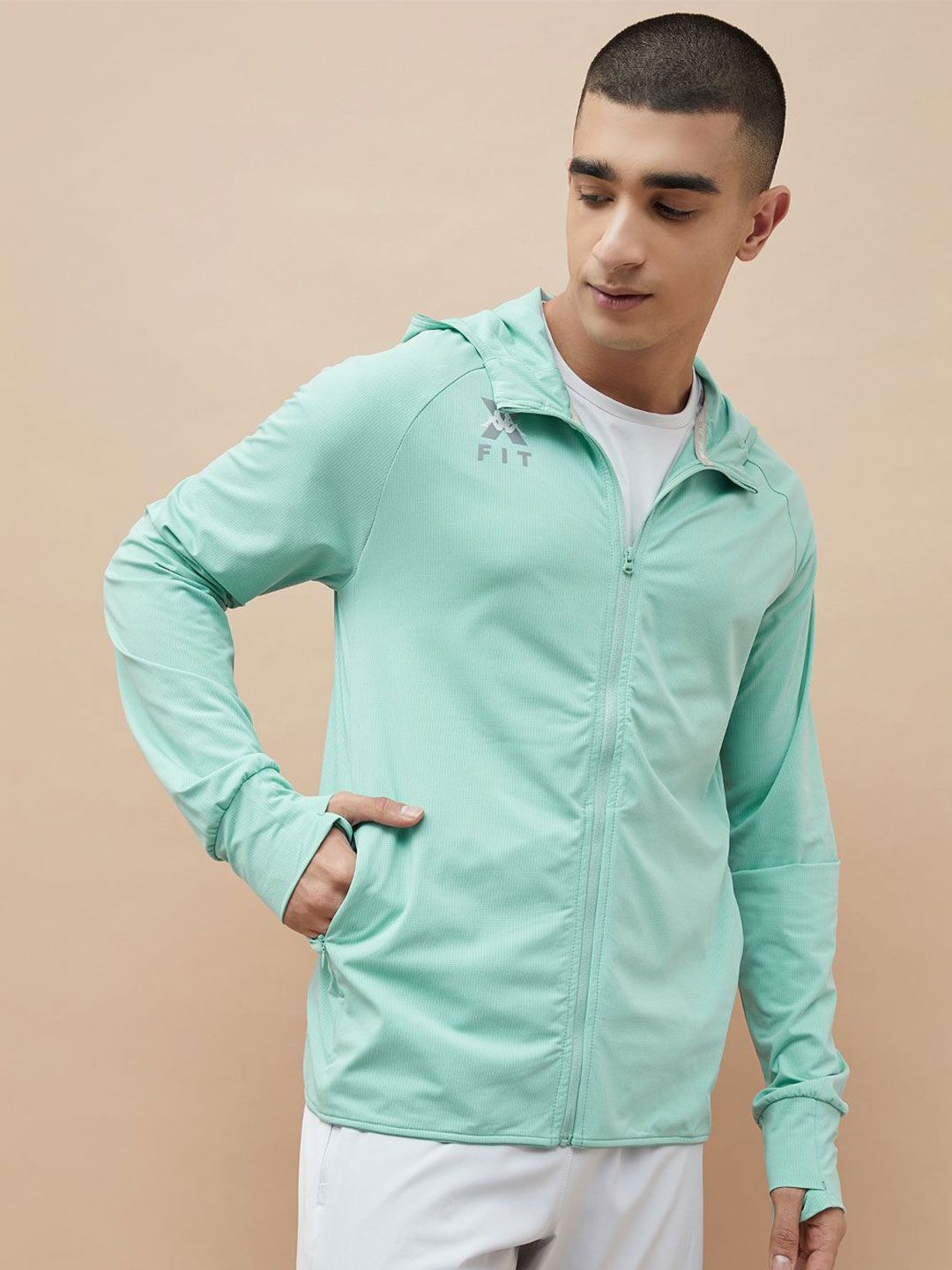 Kappa Men Hooded Front-Open Sweatshirt