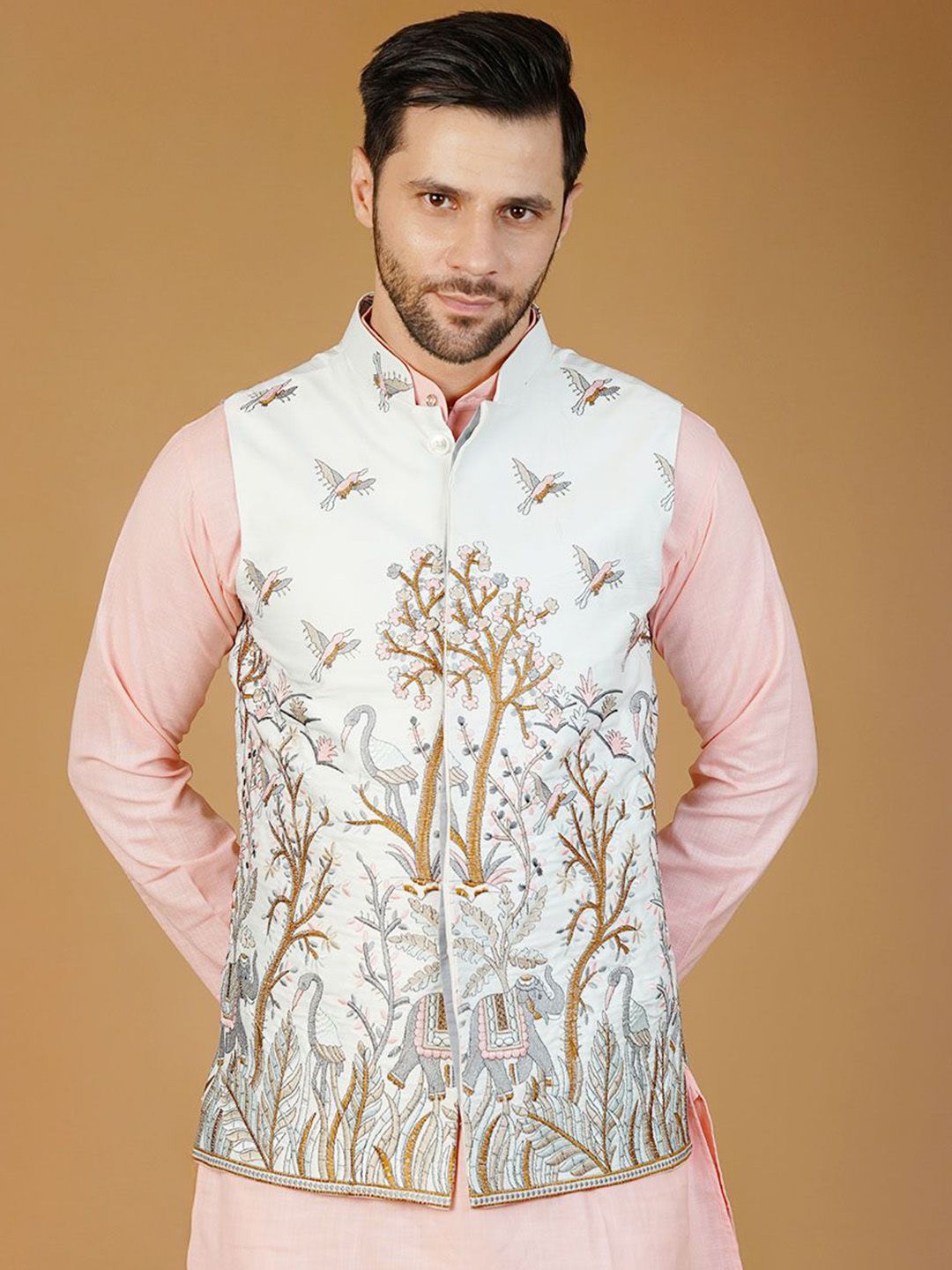 Wintage Men Embroidered Nehru Jackets