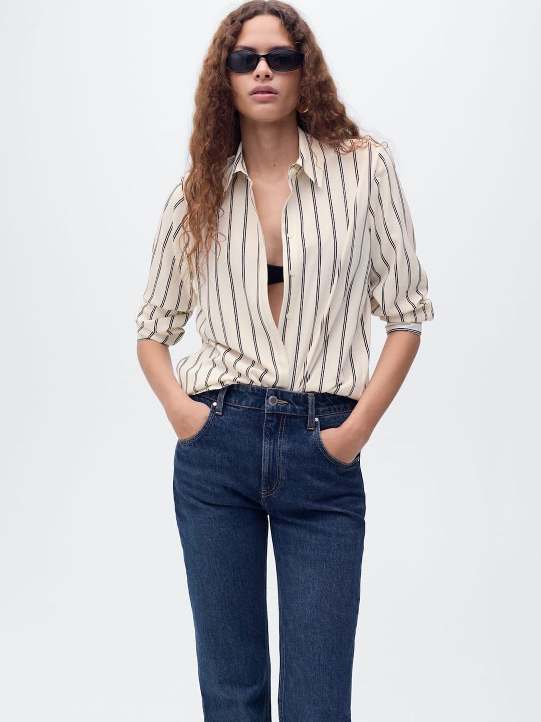 Vertically Striped Regular Fit Casual Shirt