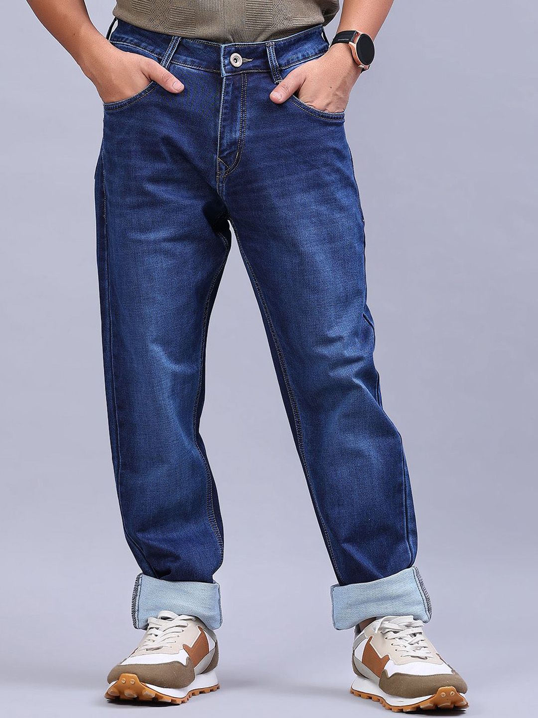 V-Mart Men Regular Fit Low-Rise Light Fade Denim Jeans