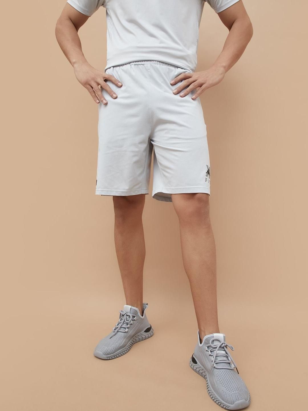 Kappa Men Graphic Printed Mid-Rise Shorts