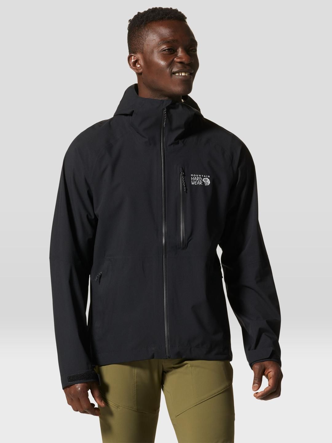 Mountain Hardwear Men Hooded Solid Lightweight Sporty Jacket