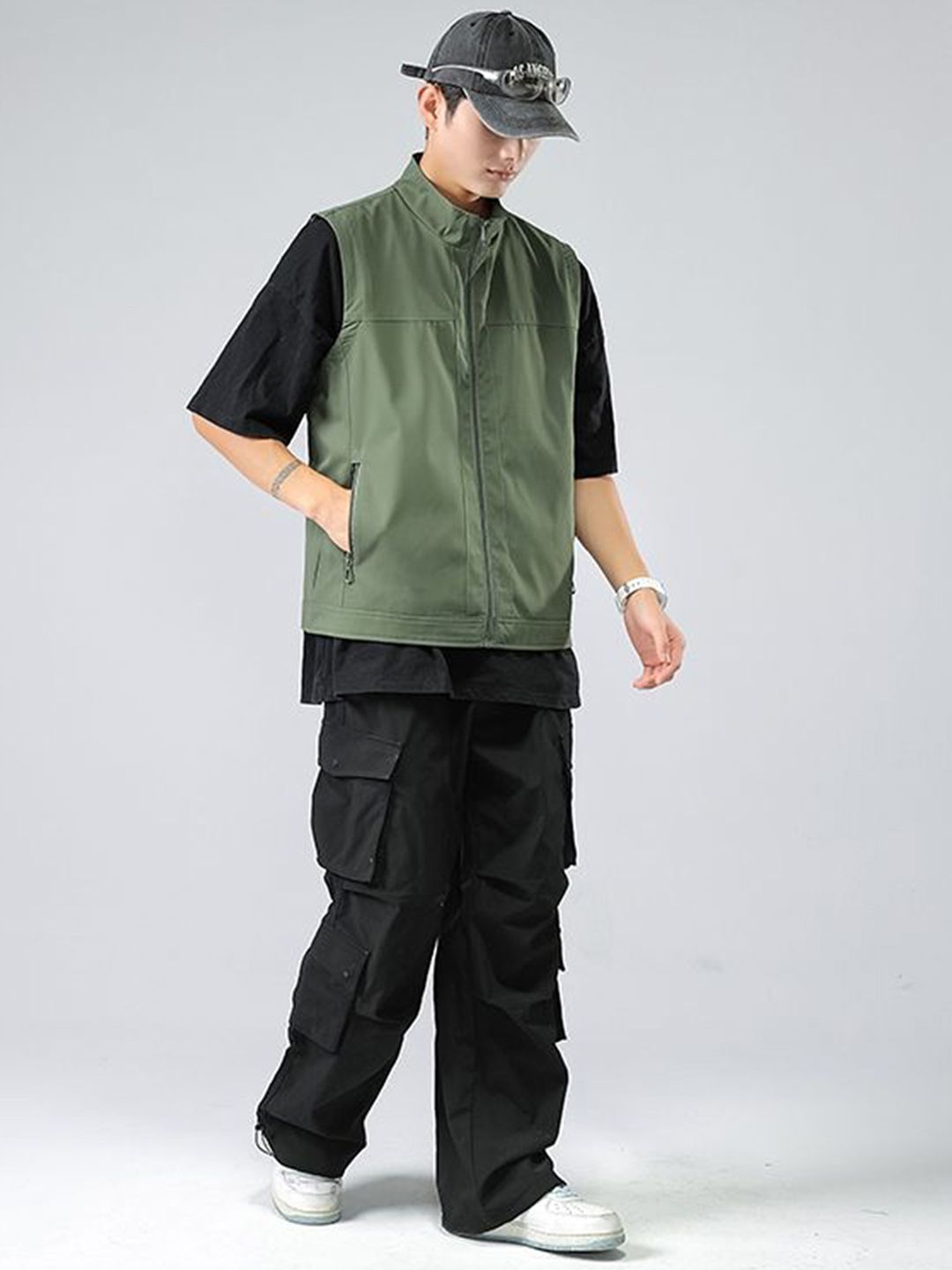 StyleCast x Revolte Unisex Mock Collar Tailored Jacket