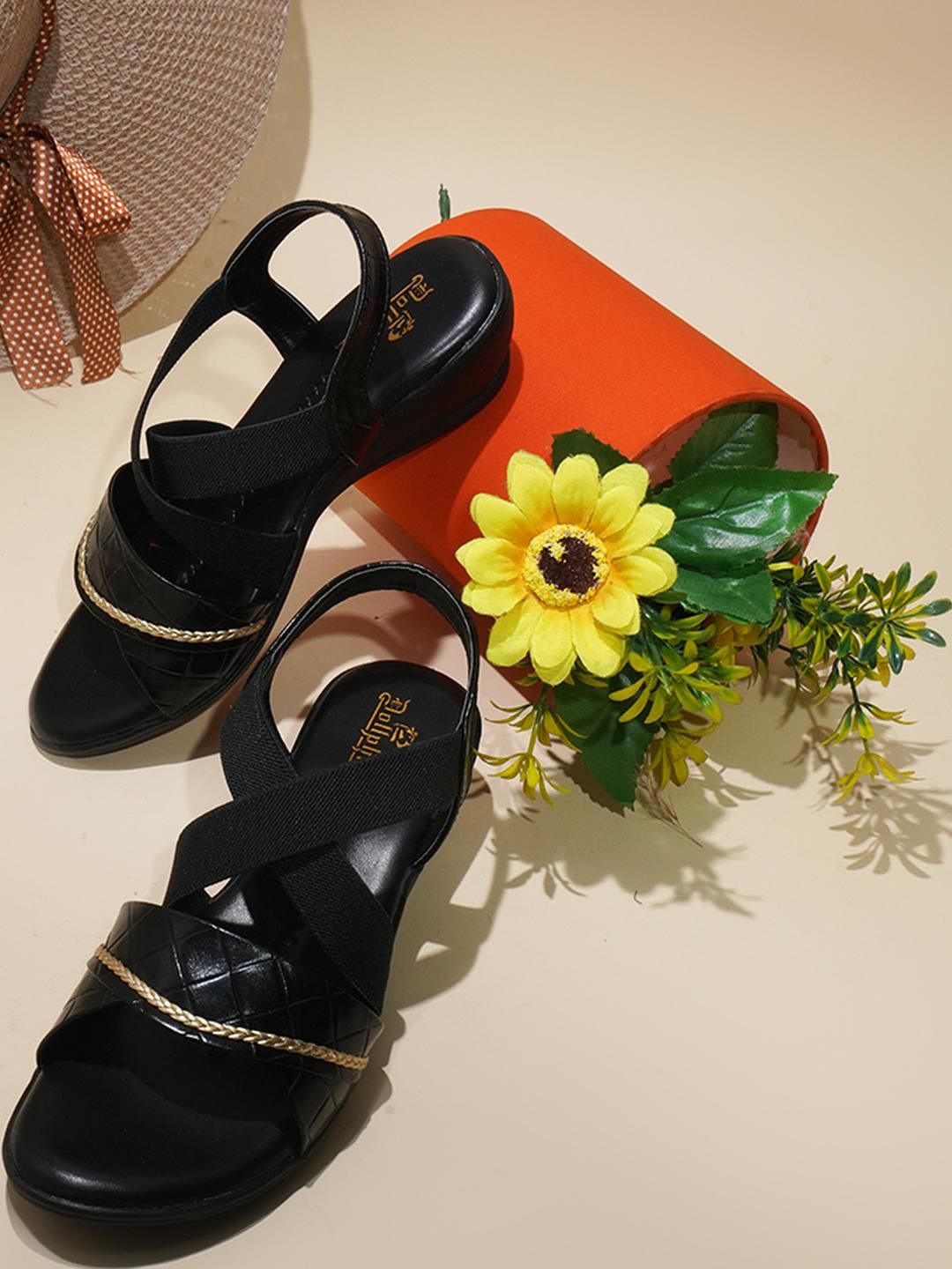 Dollphin Open Toe Synthetic Leather Wedge
