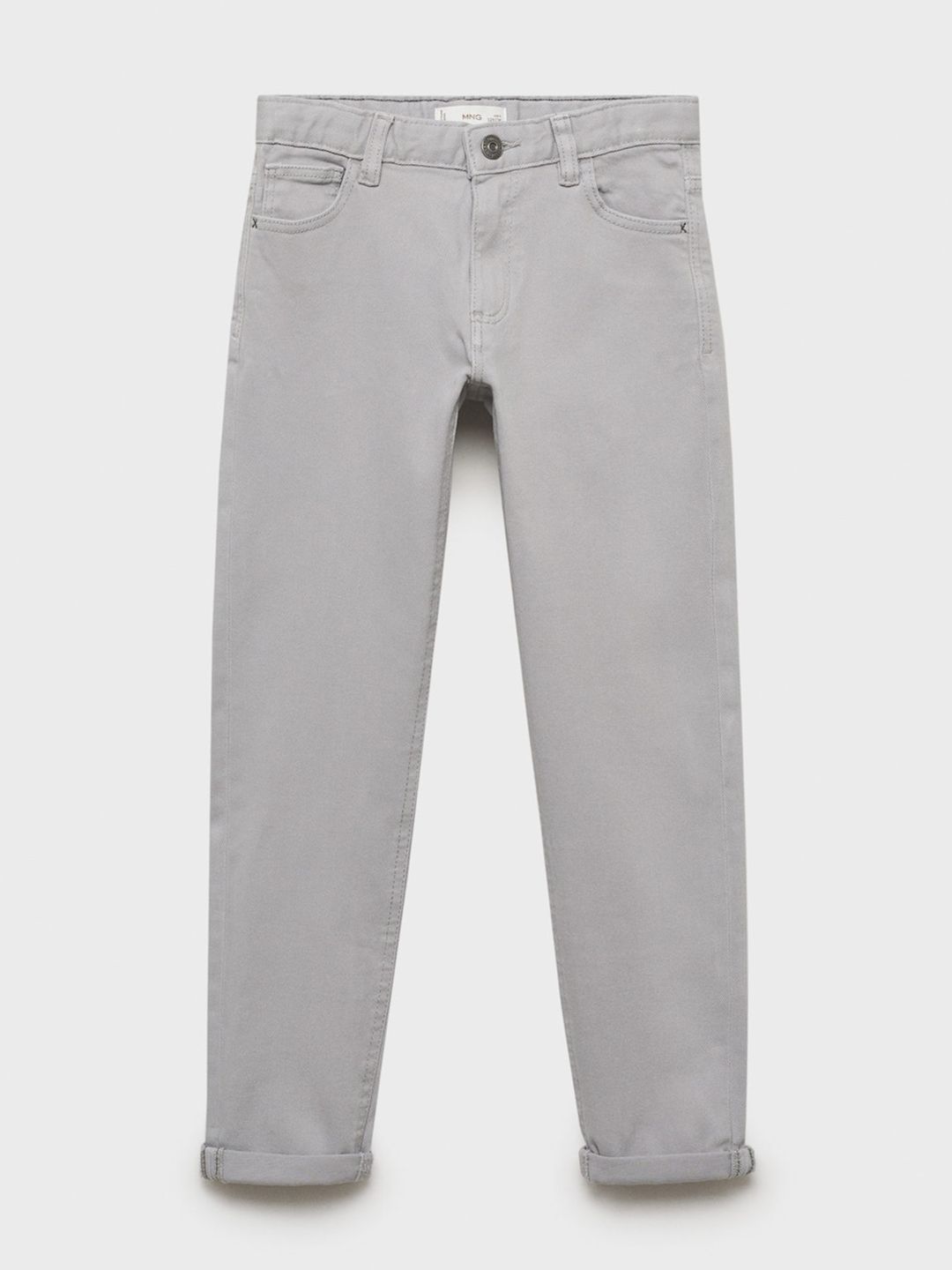 Mango Kids Boys Straight Fit Mid-Rise Stretchable Jeans