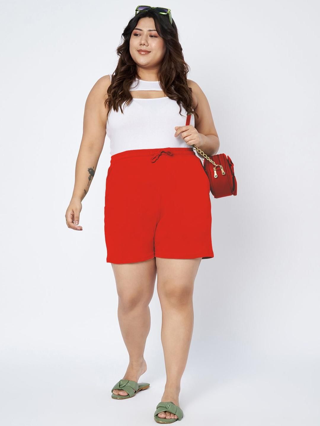 BRINNS Women Mid-Rise Pure Cotton Regular Fit Shorts