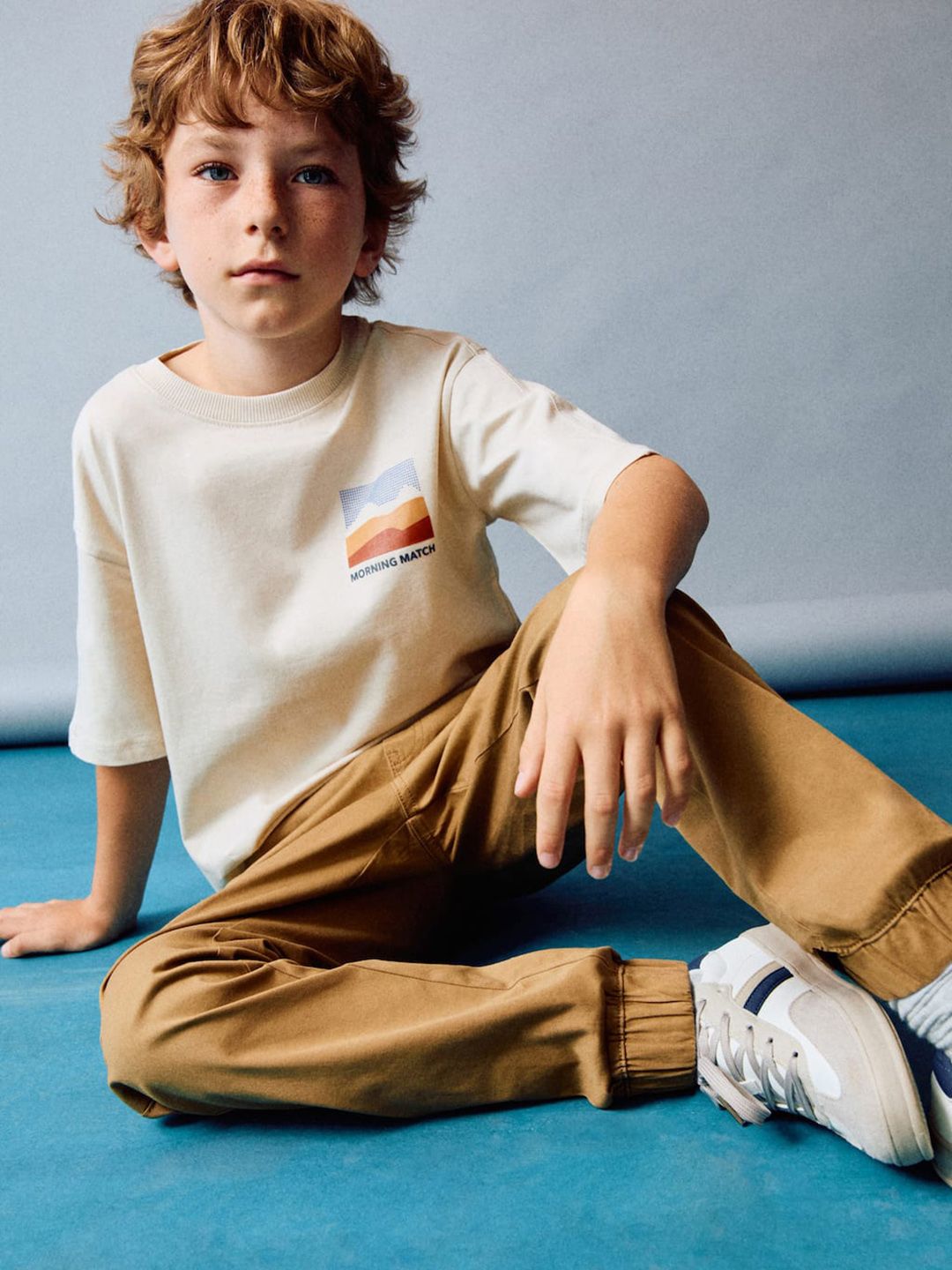 Mango Kids Boys Pure Cotton Drop-Shoulder Sleeves  T-shirt