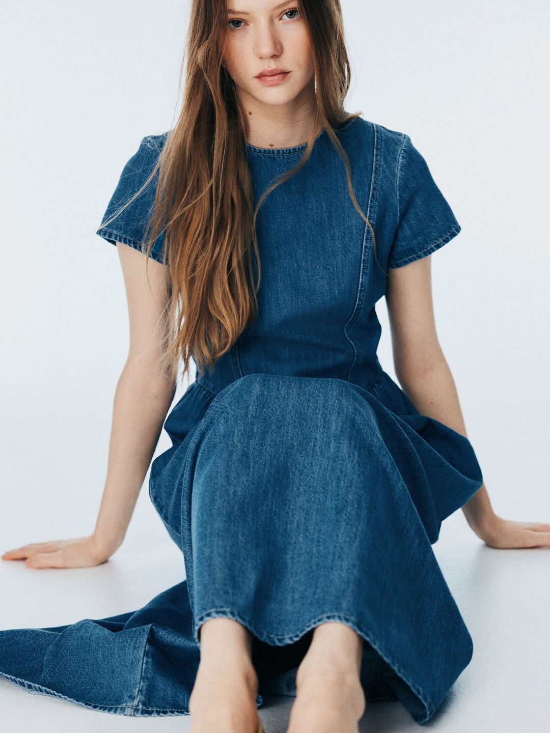 Buy H&M Denim maxi dress - Dresses for Women 36210662 | Myntra