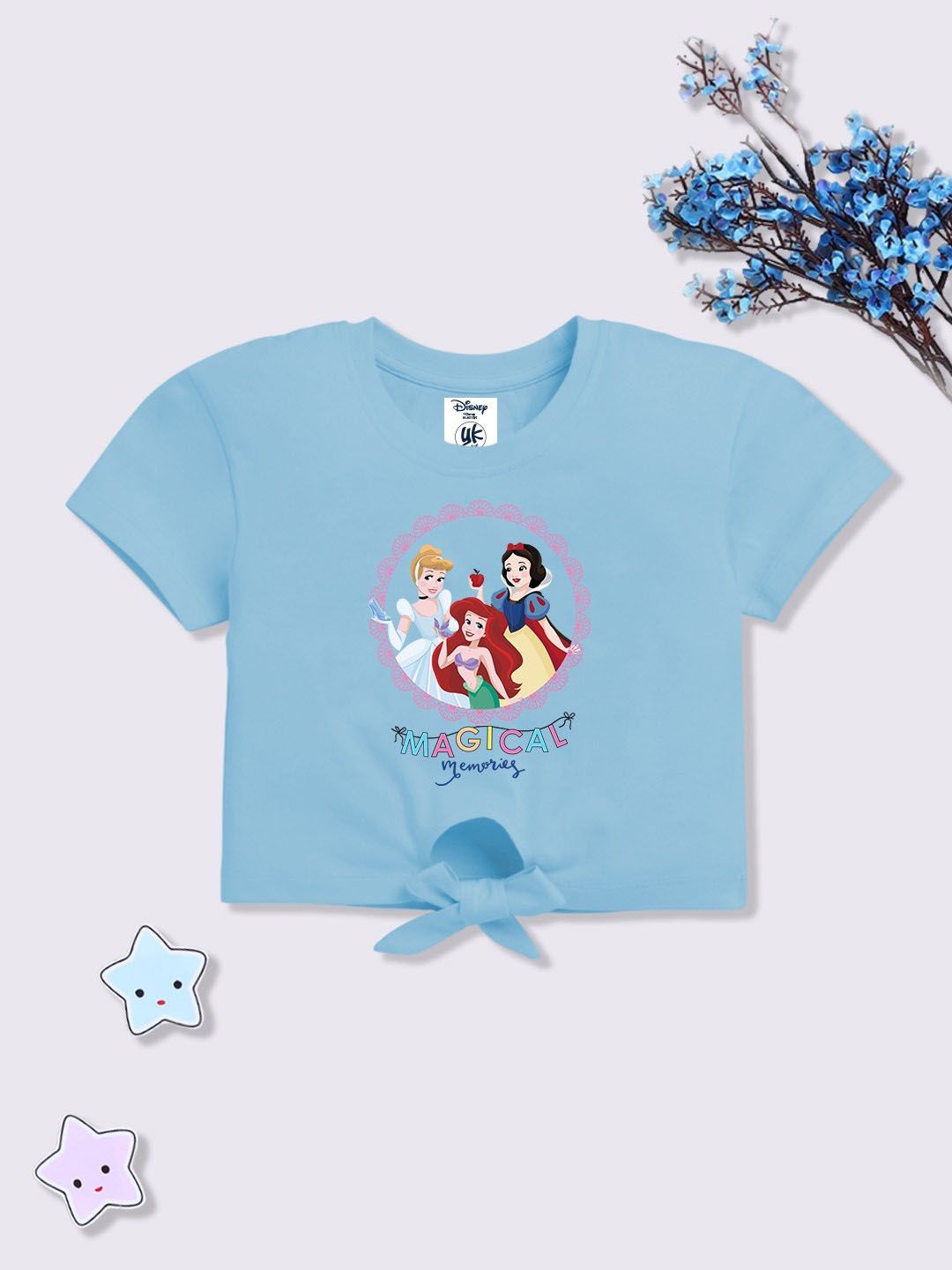 YK Disney Girls Print Cotton Crop Top