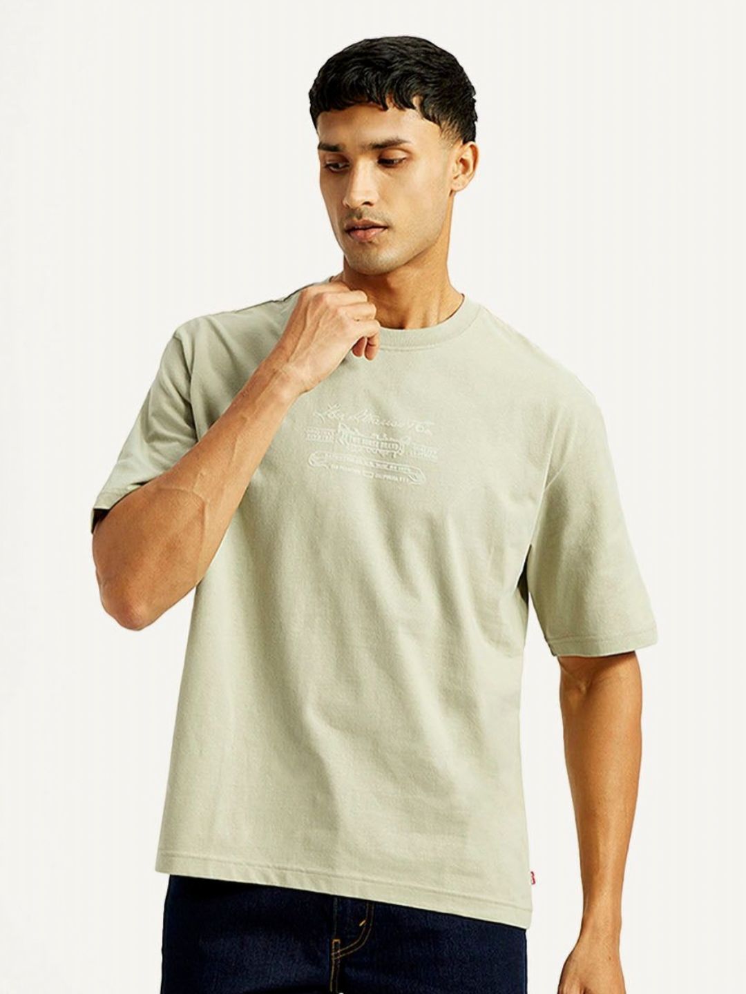 Men Printed Cotton T-shirt Levis Men Graphic Printed Round Neck Cotton Relaxed Fit T-shirt