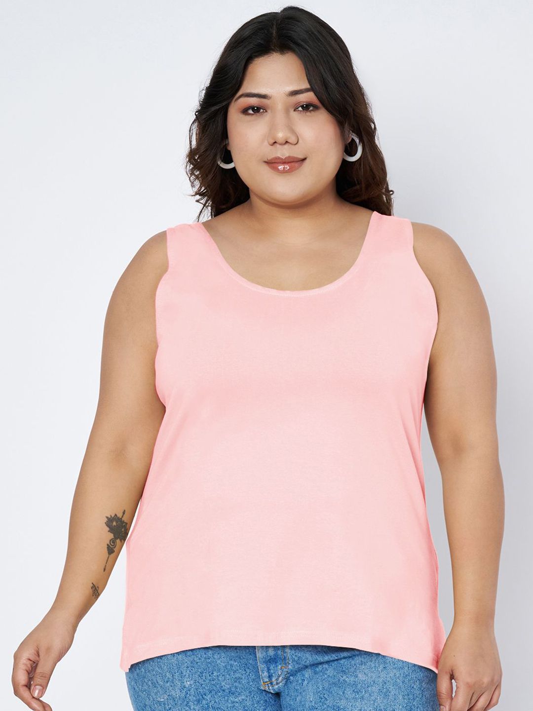 BRINNS Plus Size Round Neck Non Padded Camisole