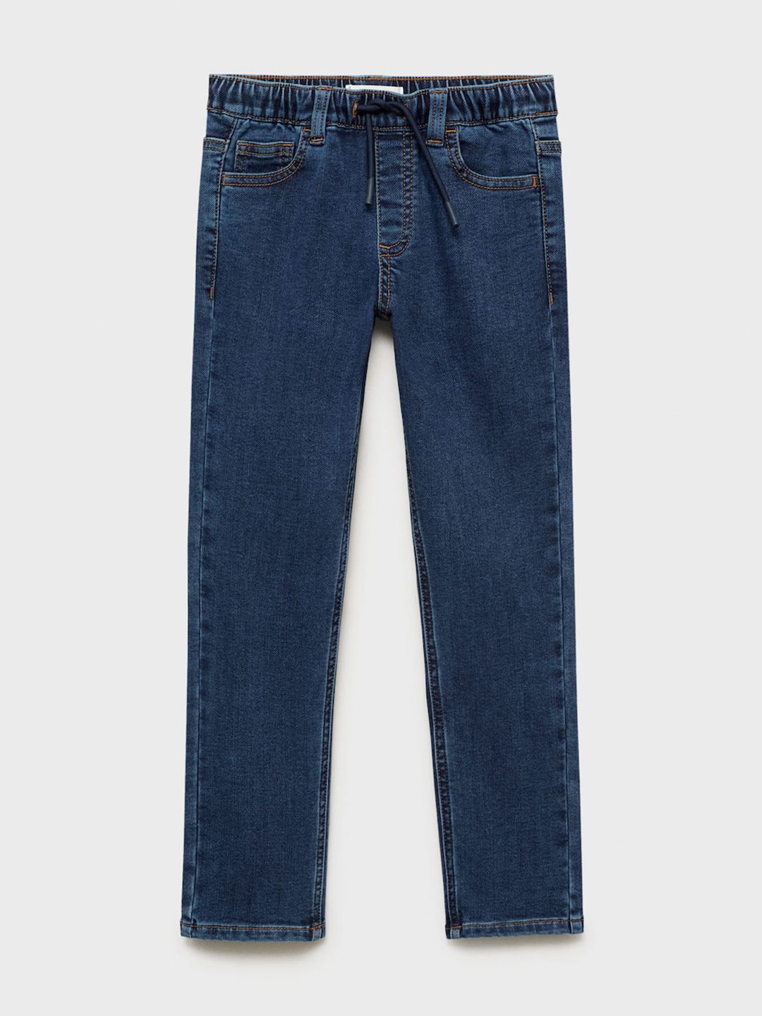 Mango Kids Boys Straight Fit Mid-Rise Light Fade Stretchable Jeans