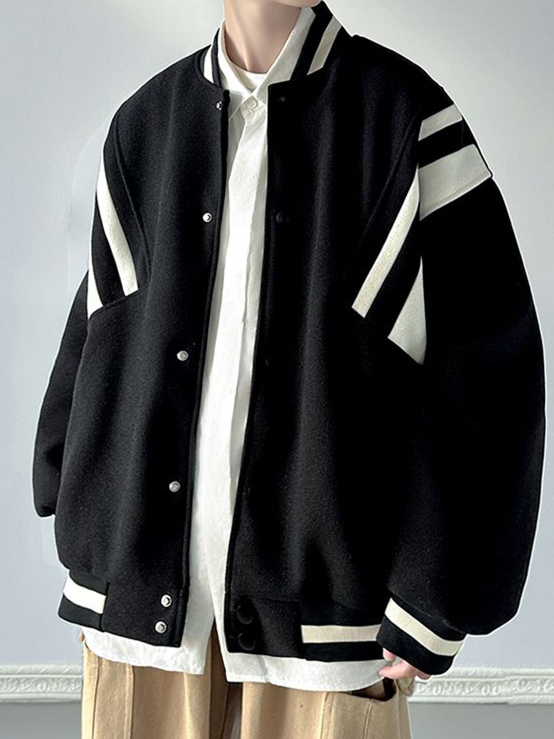 StyleCast x Revolte Men Colourblocked Tailored Jacket