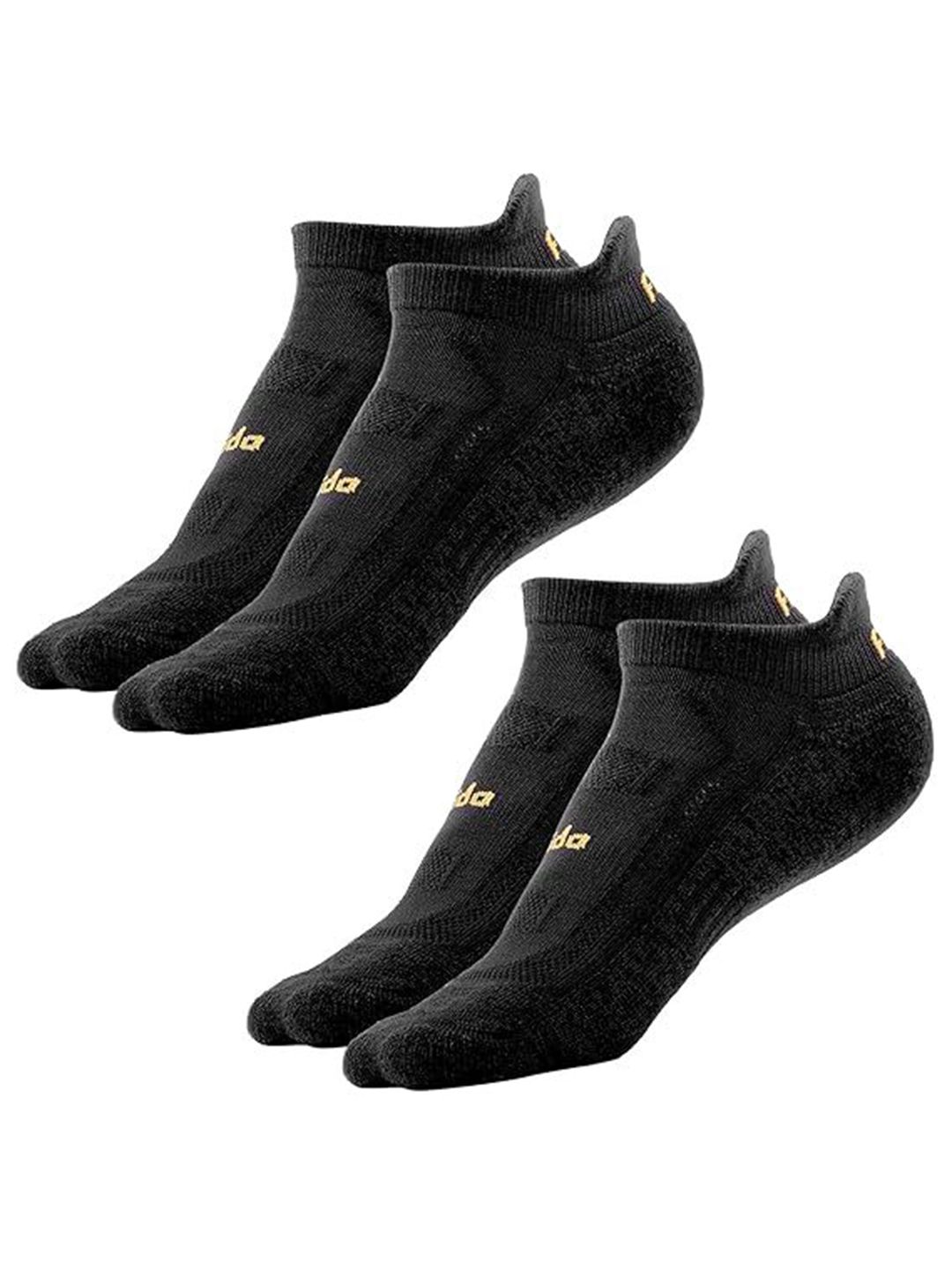 FRIDO Unisex Black Pack Of 2 Ankle-Length Socks