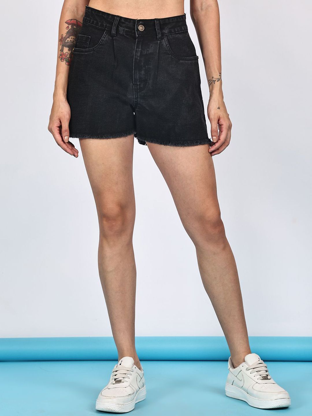 PUELLA Women High-Rise Denim Shorts