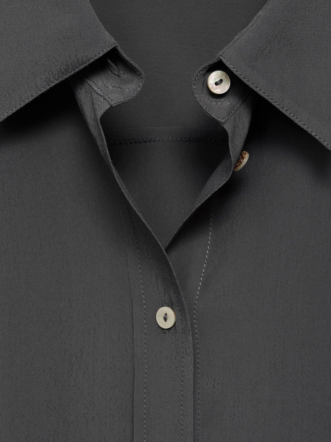 Drop-Shoulder Sleeves Oversized Casual Shirt With High-Low Hem