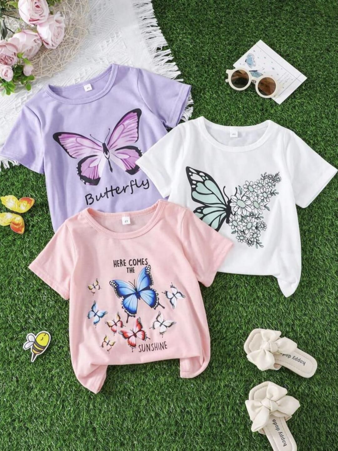 DAMN GUD DG Unisex Kids Pack Of 3 Printed T-shirt
