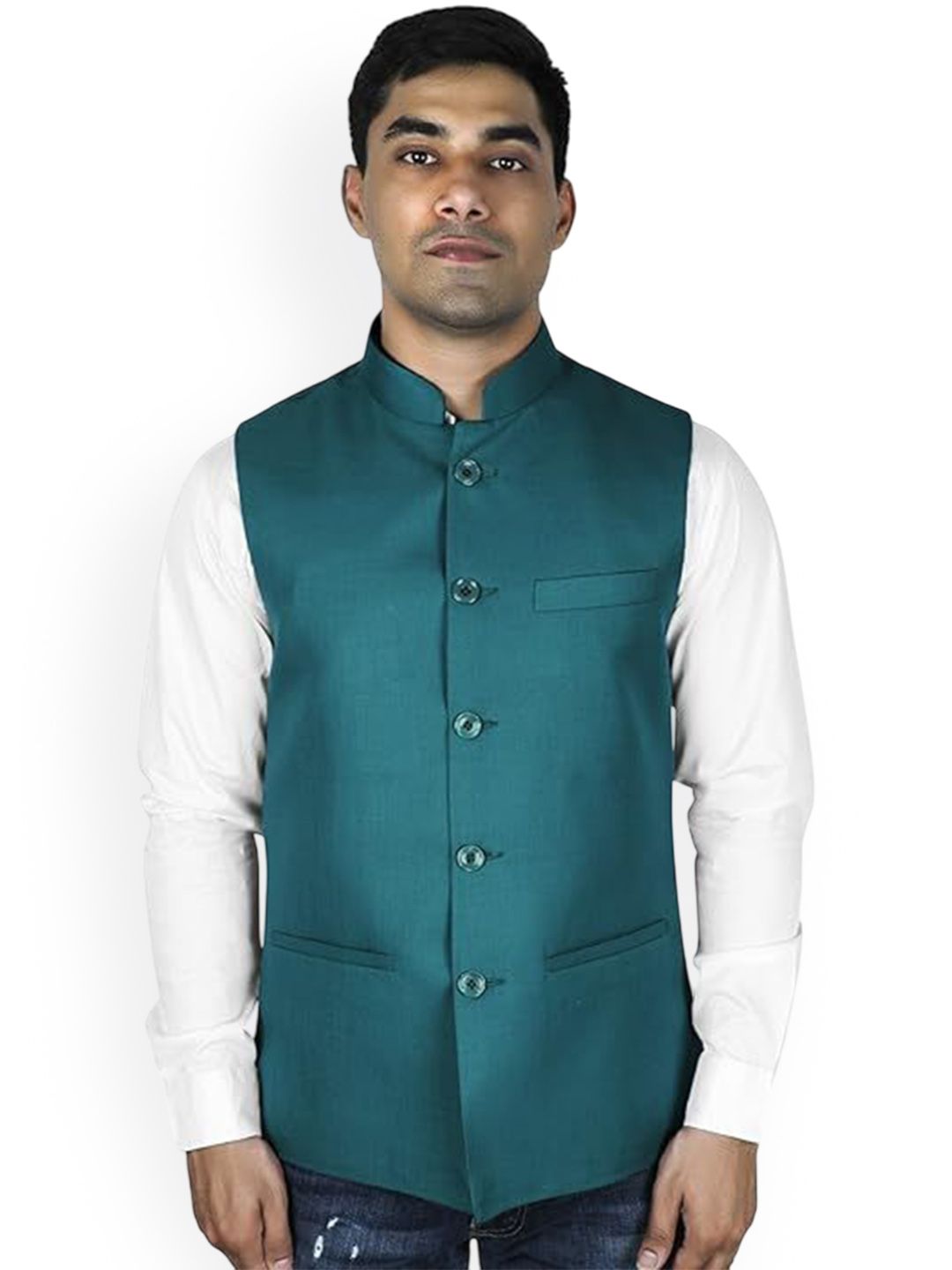 Men Style Men Mandarin Collar Sleeveless Nehru Jackets