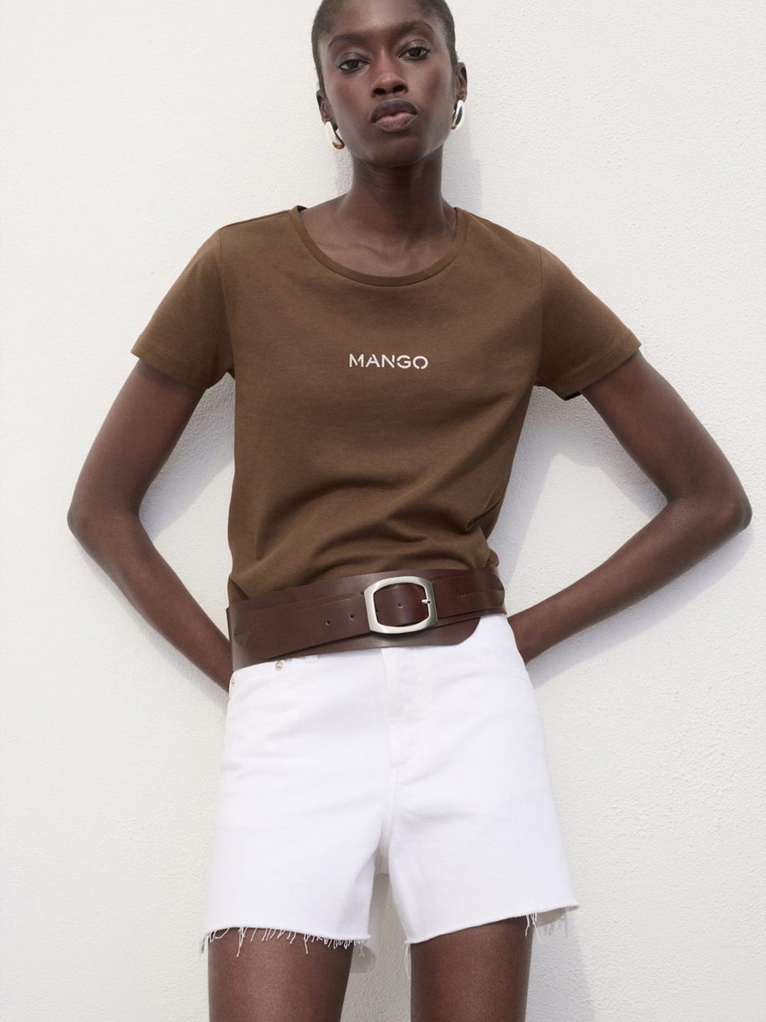 Brand Logo Printed Pure Cotton T-shirt