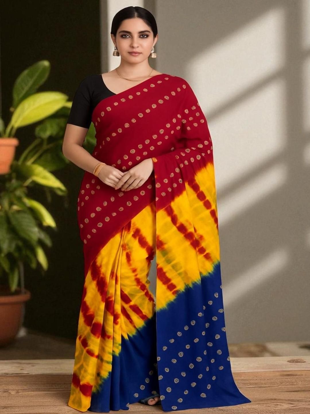 yashvi fab Bandhani Printed Saree