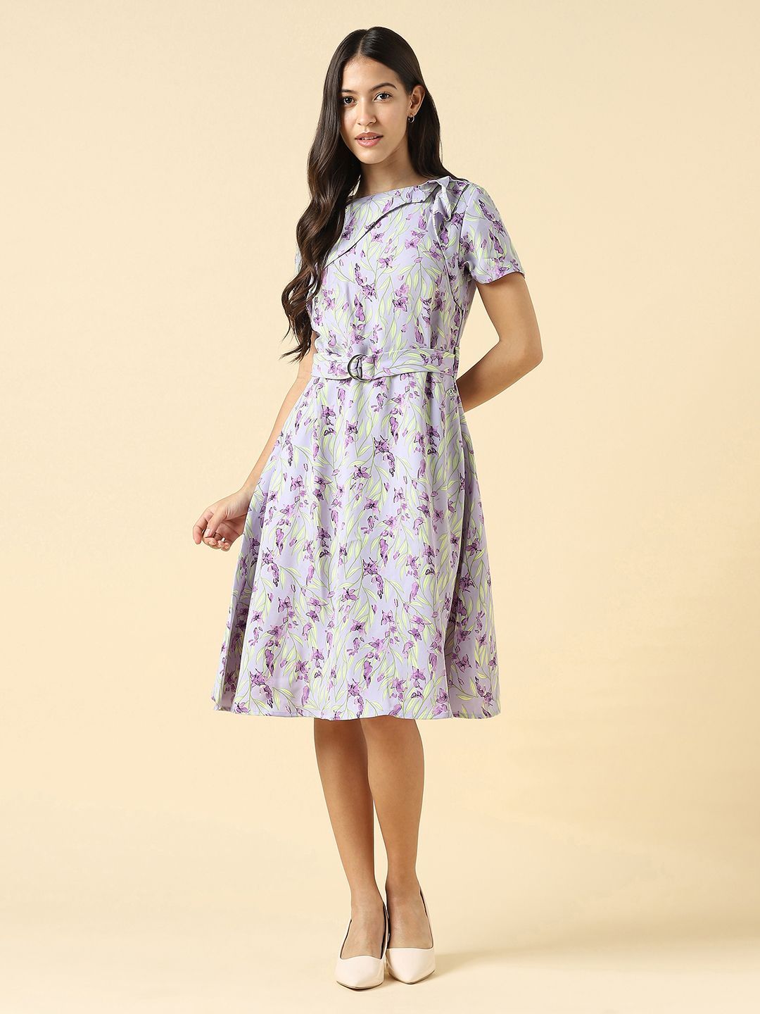 Allen Solly Woman Floral Printed A-Line Dress