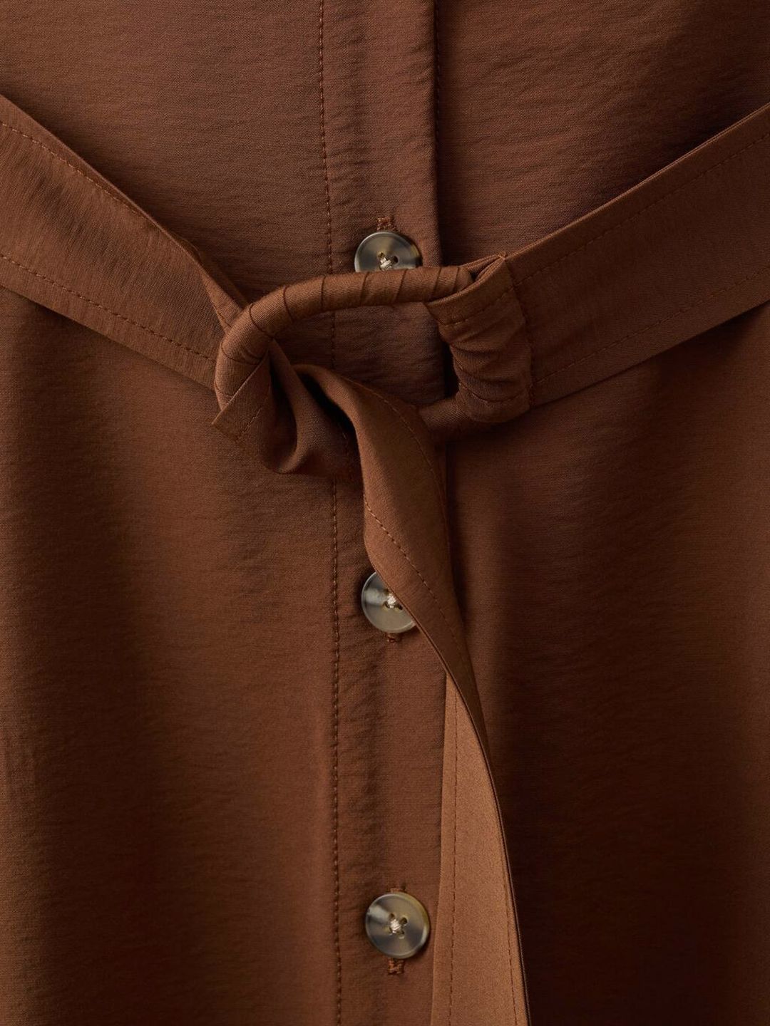 Belted Shirt Midi Dress