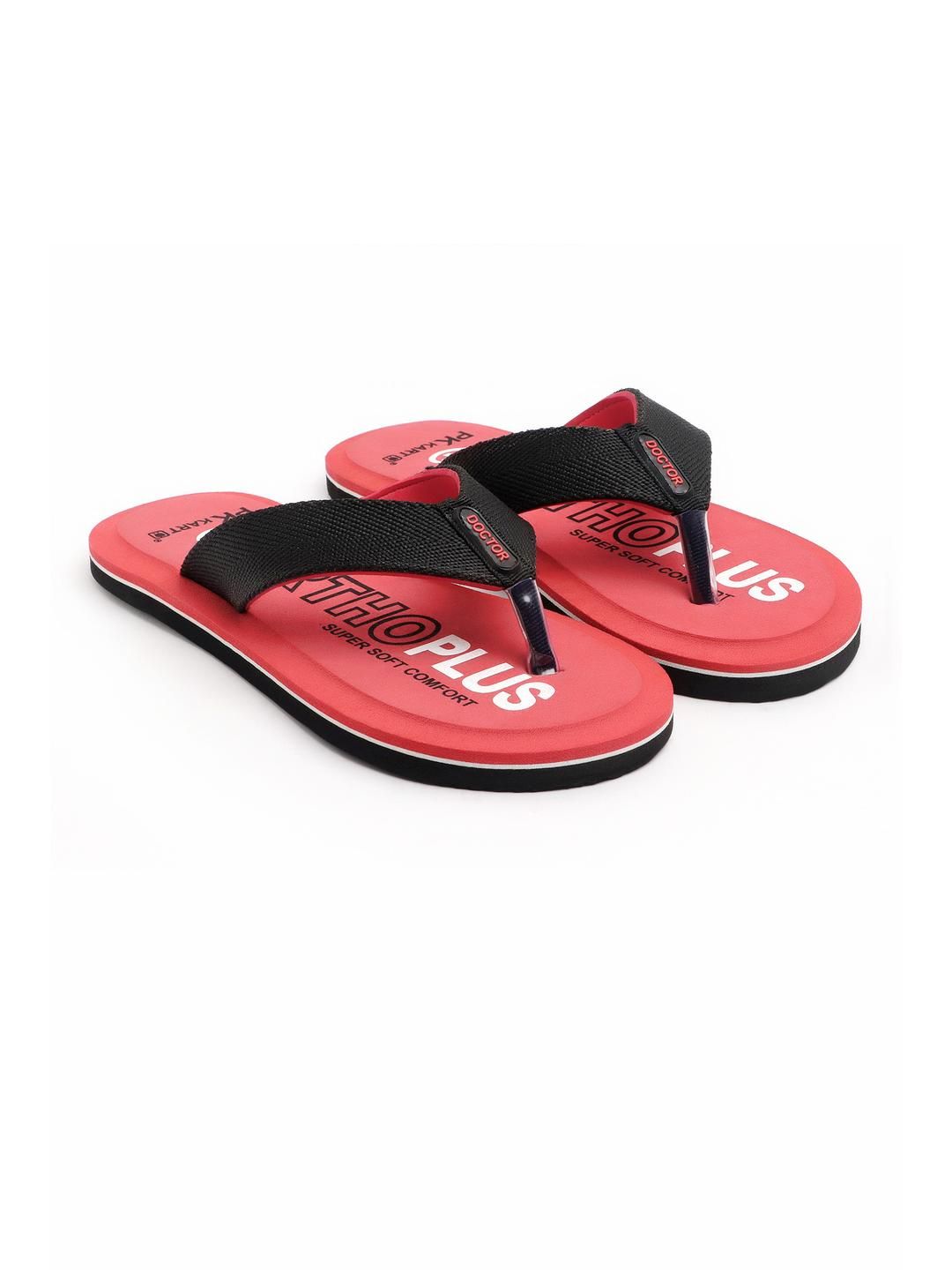 PKKART Men Red EVA Thong Flip-Flops