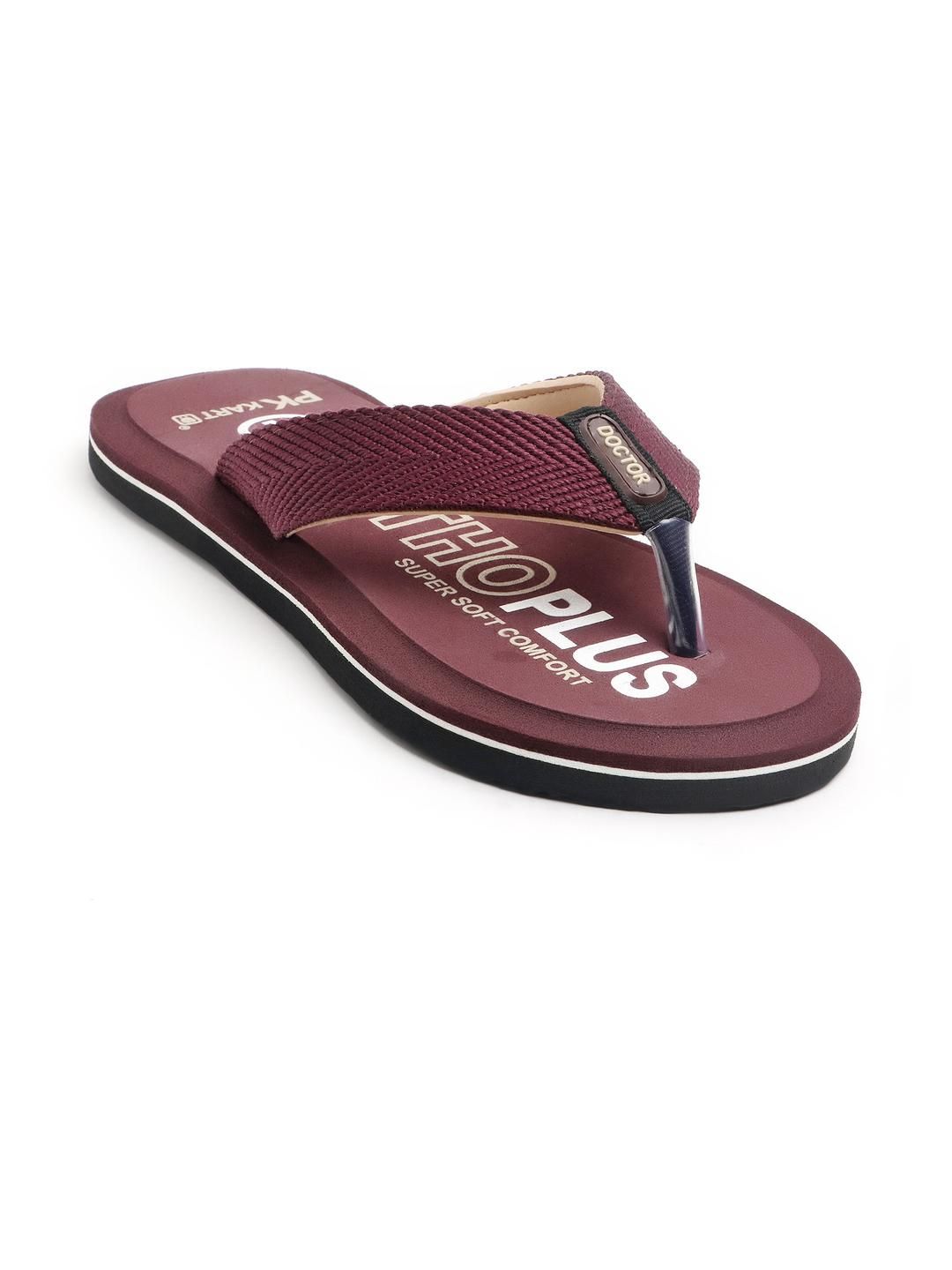 PKKART Men Red EVA Thong Flip-Flops