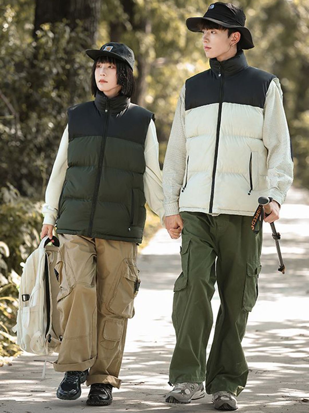 StyleCast x Revolte Unisex Pack of 2 Mock Collar Padded Jacket