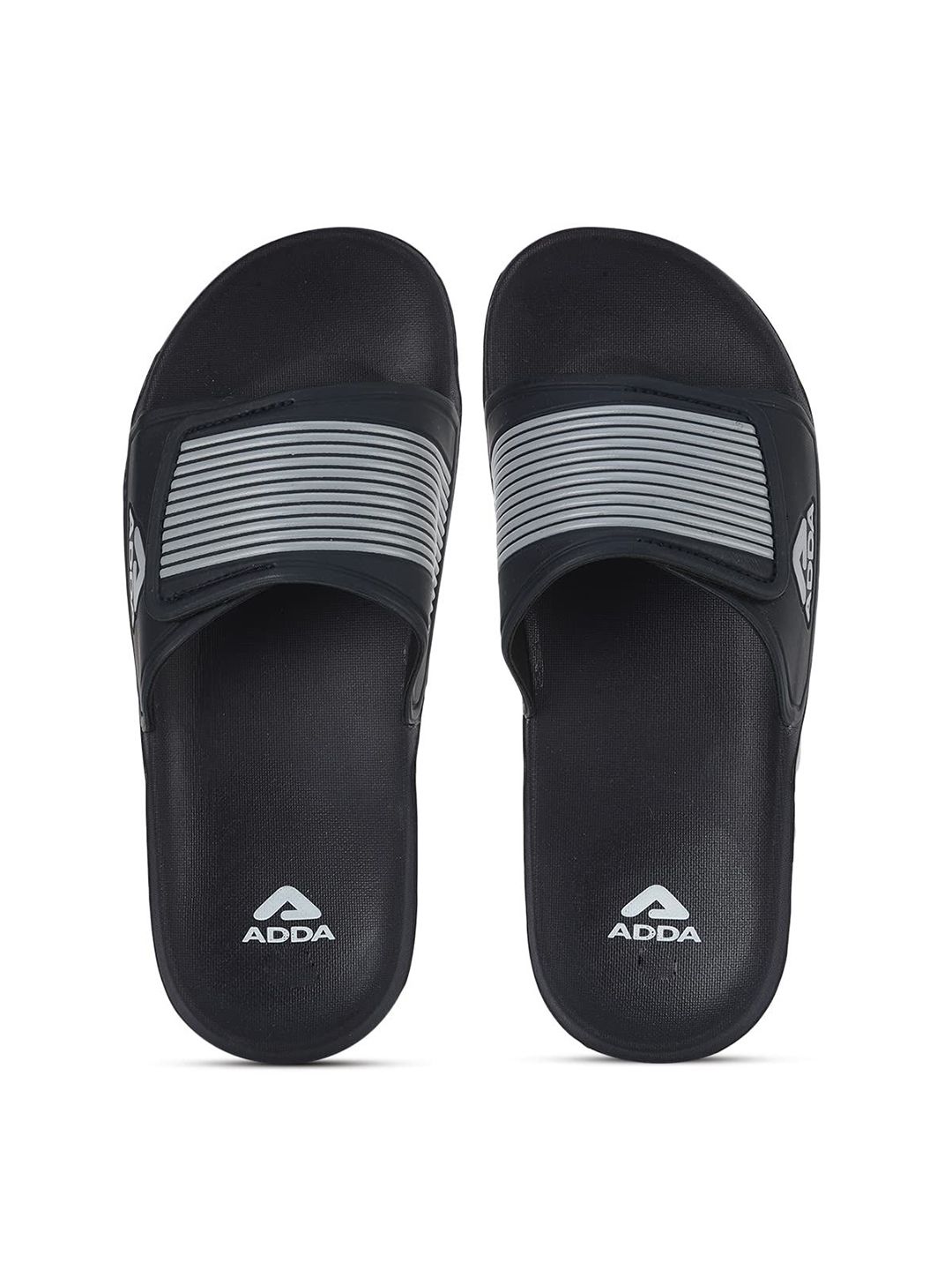 Adda Men Striped Rubber Sliders