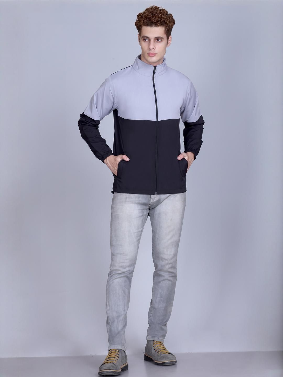 Roadster Men Windcheater Open Front Jacket