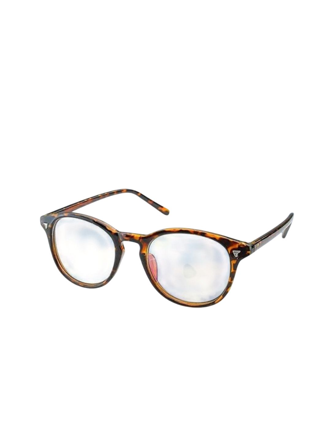 SPADEACES SPADEACES Unisex Abstract Printed Full Rim Round Frames STAG BROWN PRINT-147_11