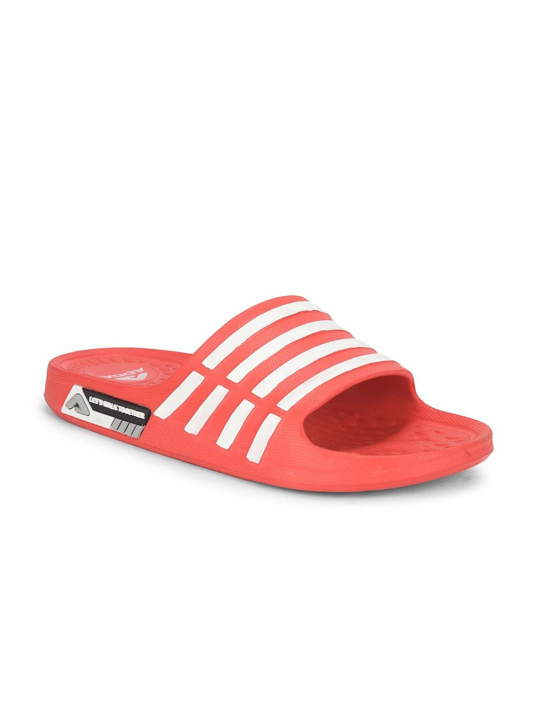 Adda Men Striped Rubber Sliders