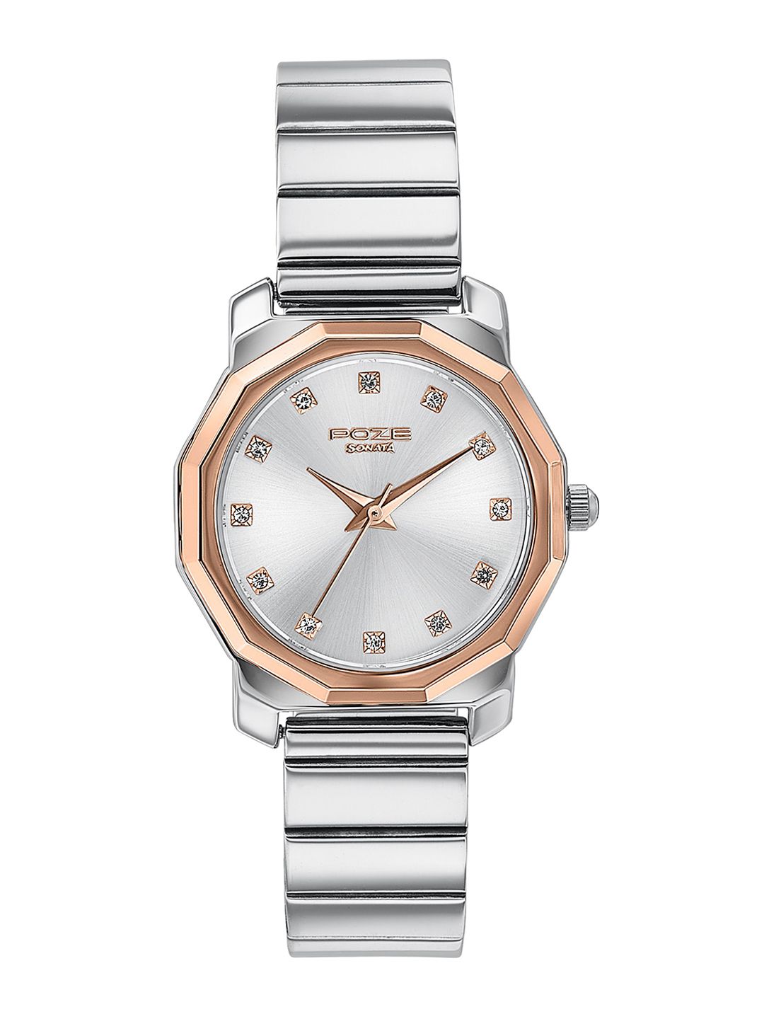 Sonata Poze Drop 6 Quartz Round Dial Women's Watch - SP80131KM01