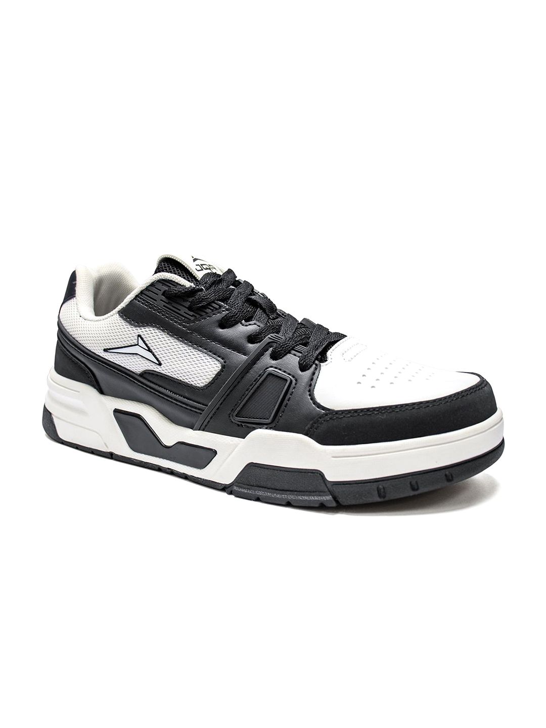 JQR ZYLON Men Monochrome Lace-Up Sneakers