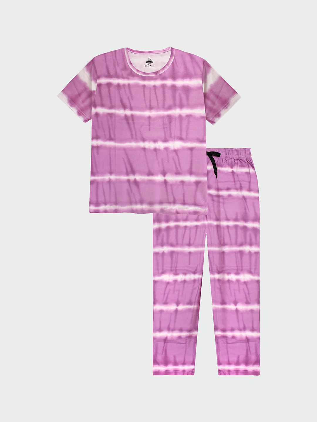 Tee Weavers Girls Tie and Dye Printed Round Neck Night suit