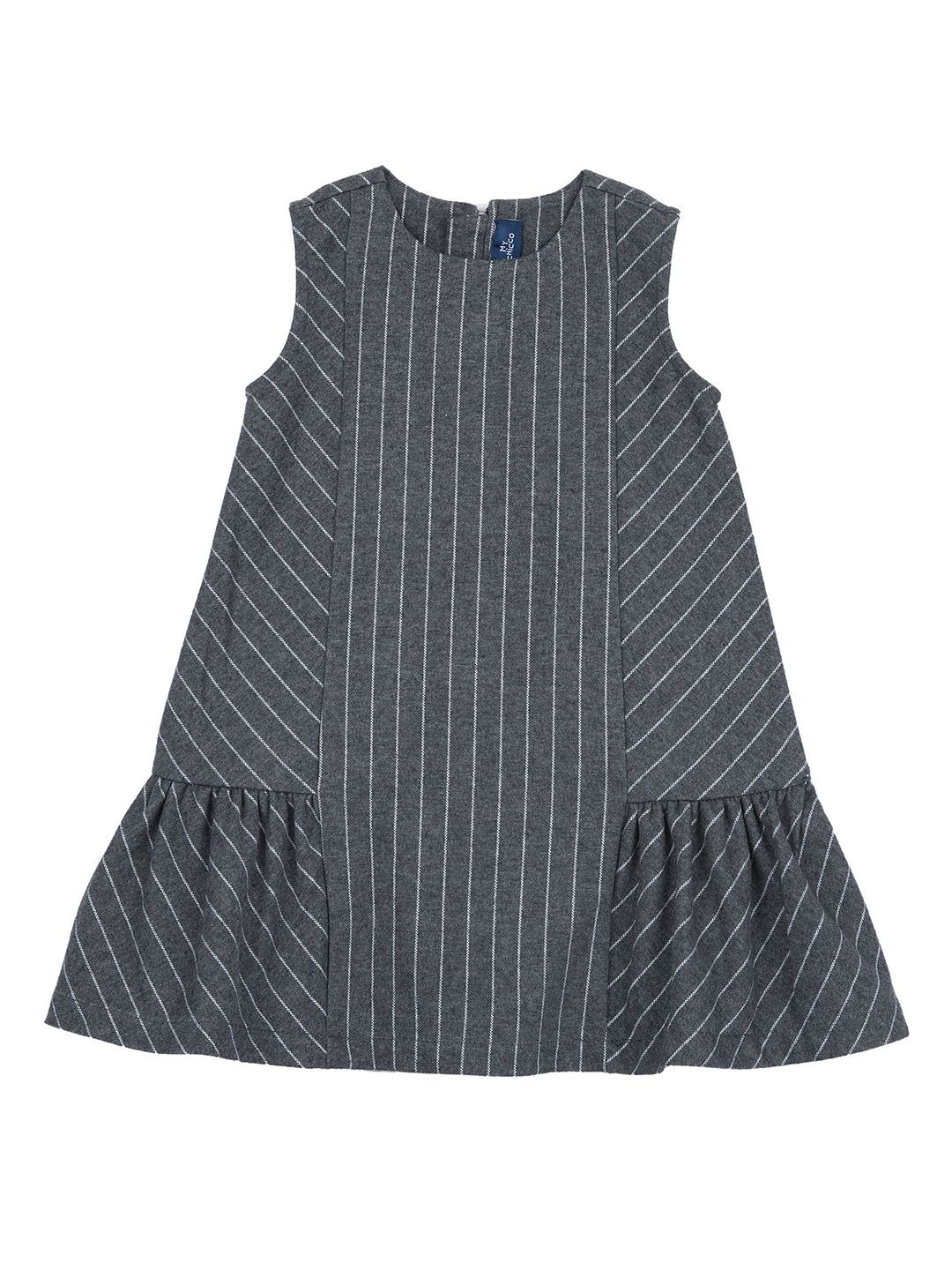Chicco Girls Striped Printed Fit & Flare Dress