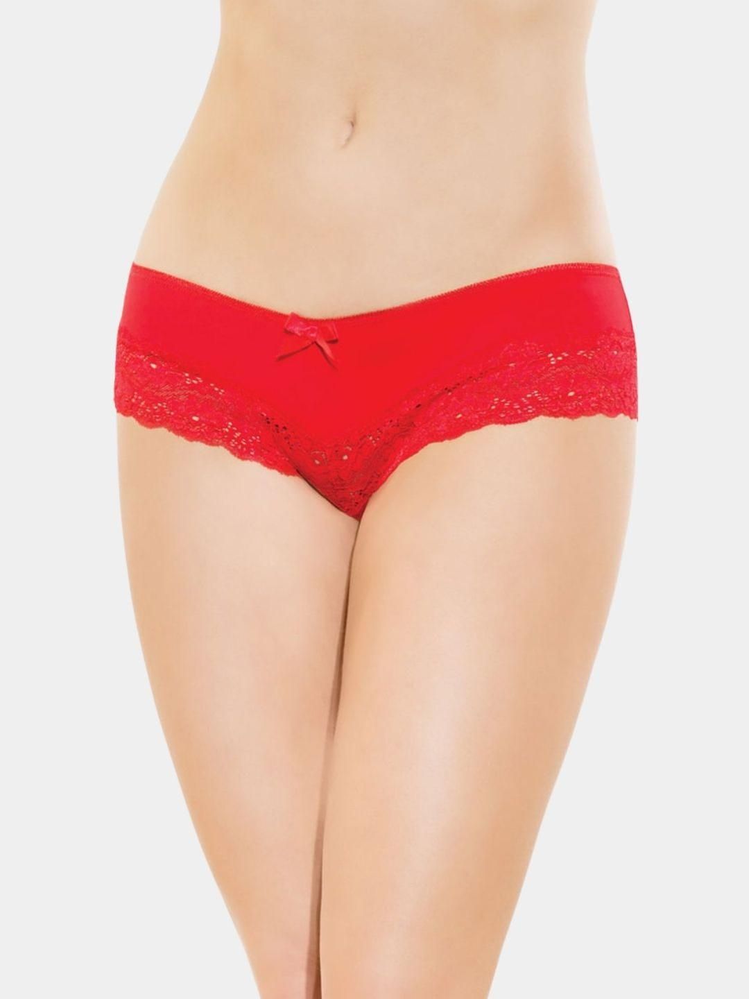 MYZA Women White Nylon Mid-Rise Hipster Briefs
