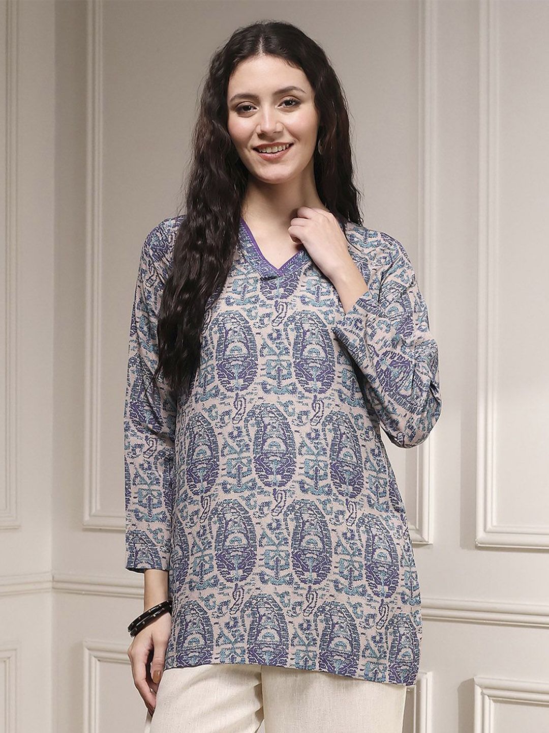 Biba Biba Women Ethnic Motifs Printed A-Line Kurta