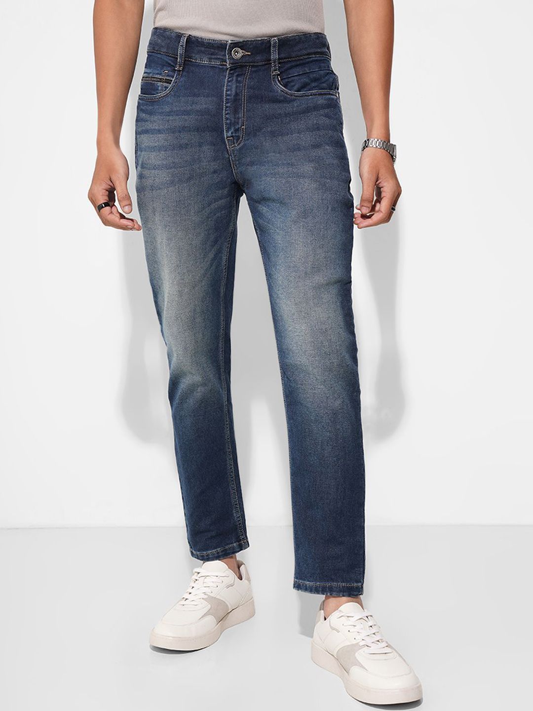 SF JEANS by Pantaloons Men Slim Fit Mid-Rise Light Fade Jeans