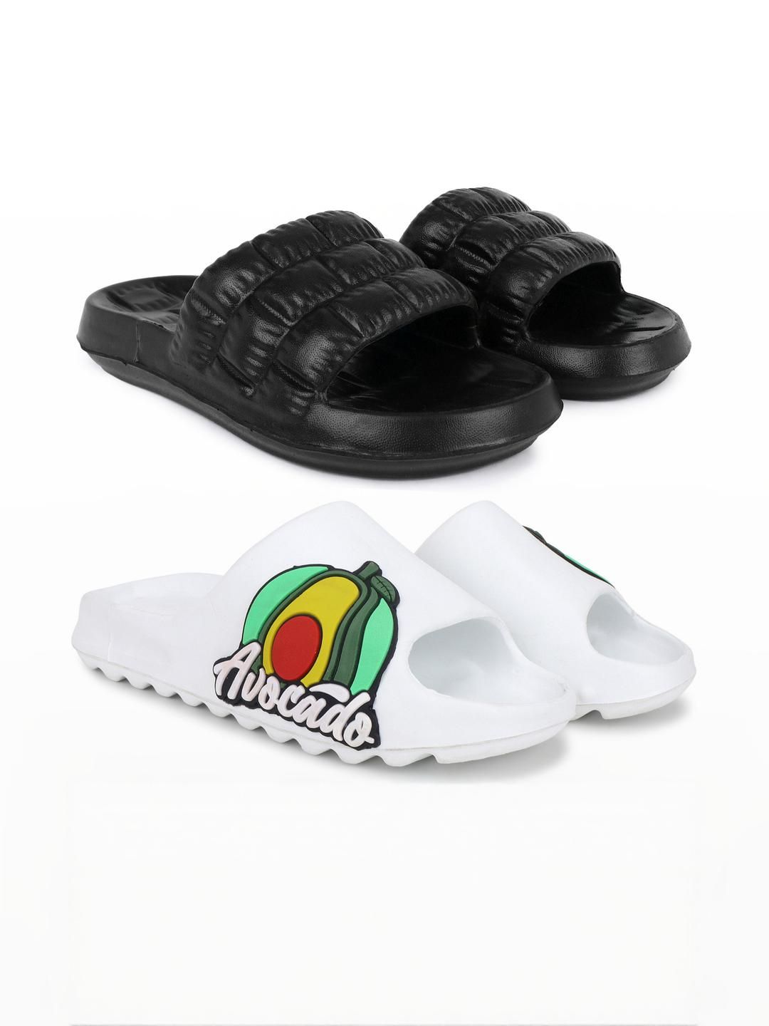 KAPYANSH Men Pack of 2 Slip-On EVA Flip Flops