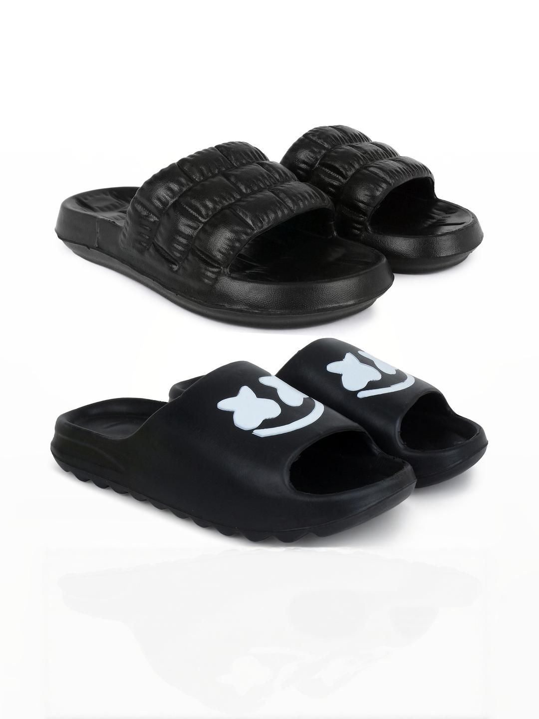 KAPYANSH Men Pack of 2 Printed EVA Sliders